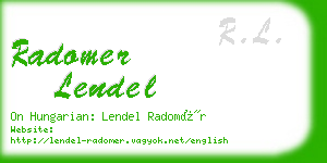 radomer lendel business card